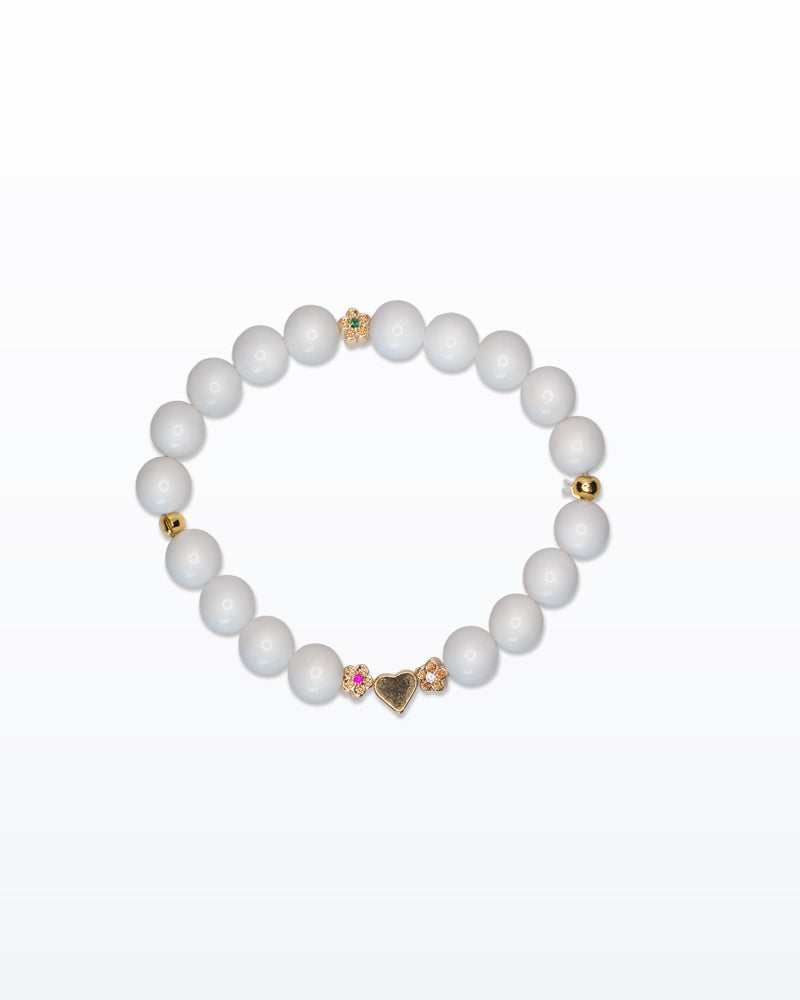 Shell Love – Bracciale con cuori e perle dal fascino naturale