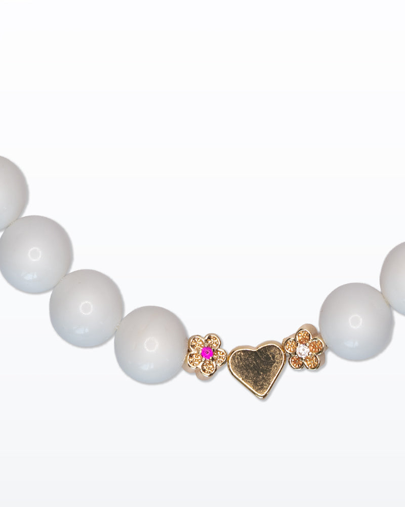 Shell Love – Bracciale con cuori e perle dal fascino naturale