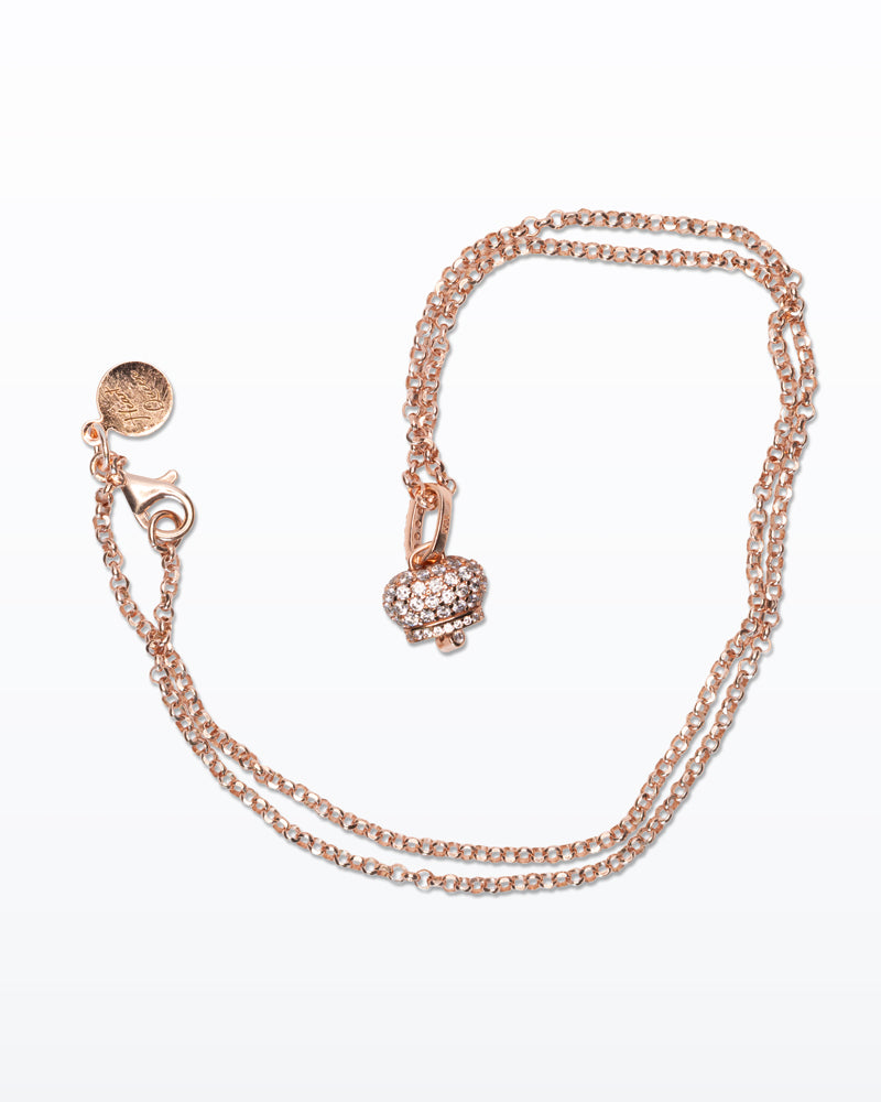 Viva Magenta – Collana Capri in argento rosato e cristalli