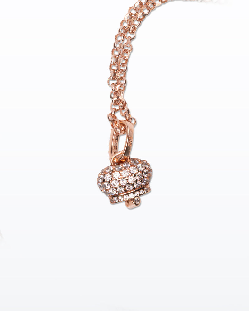 Viva Magenta – Collana Capri in argento rosato e cristalli