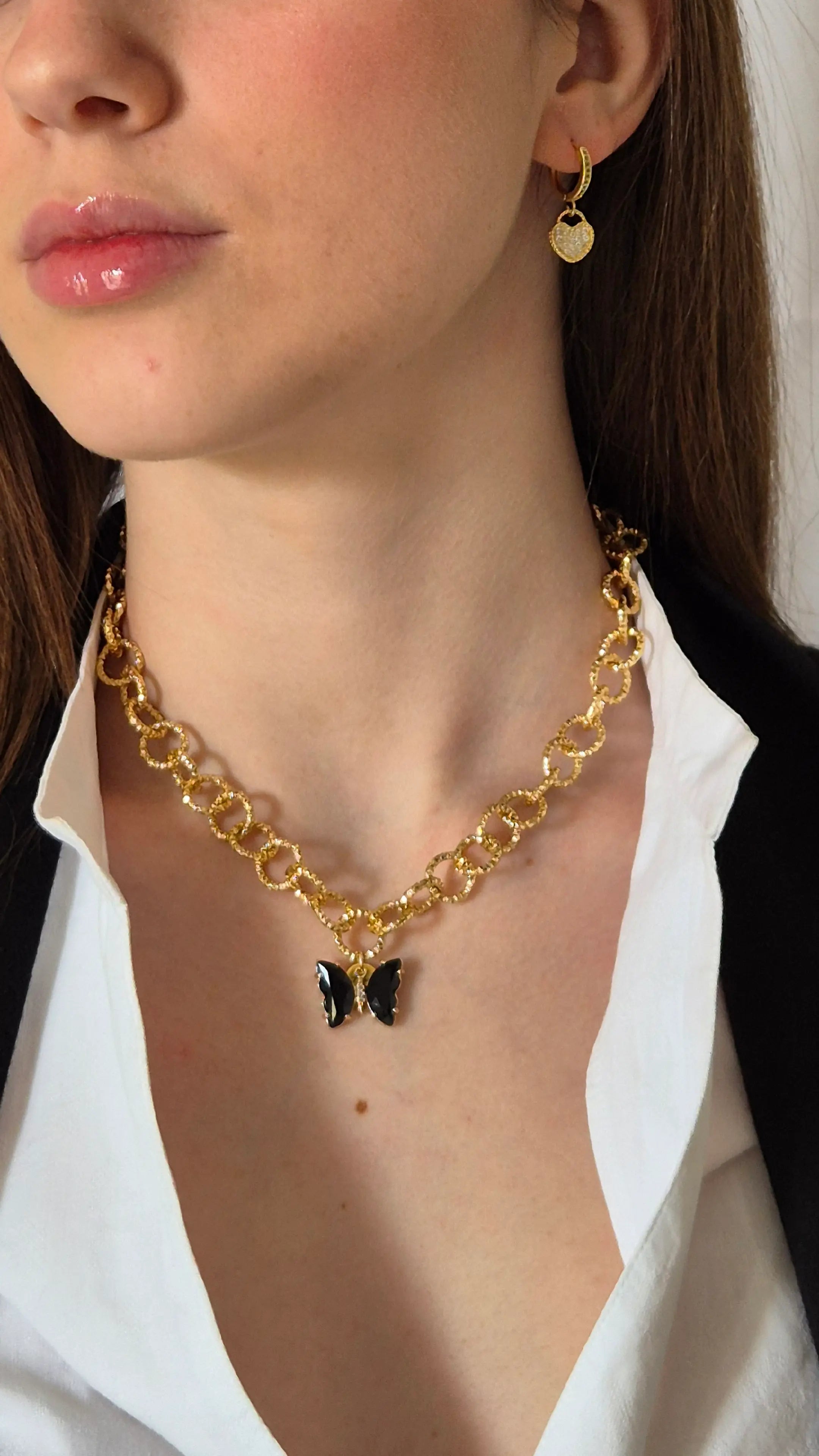 Butterfly Imperial Necklace - Collana Oro con ciondolo Farfalla