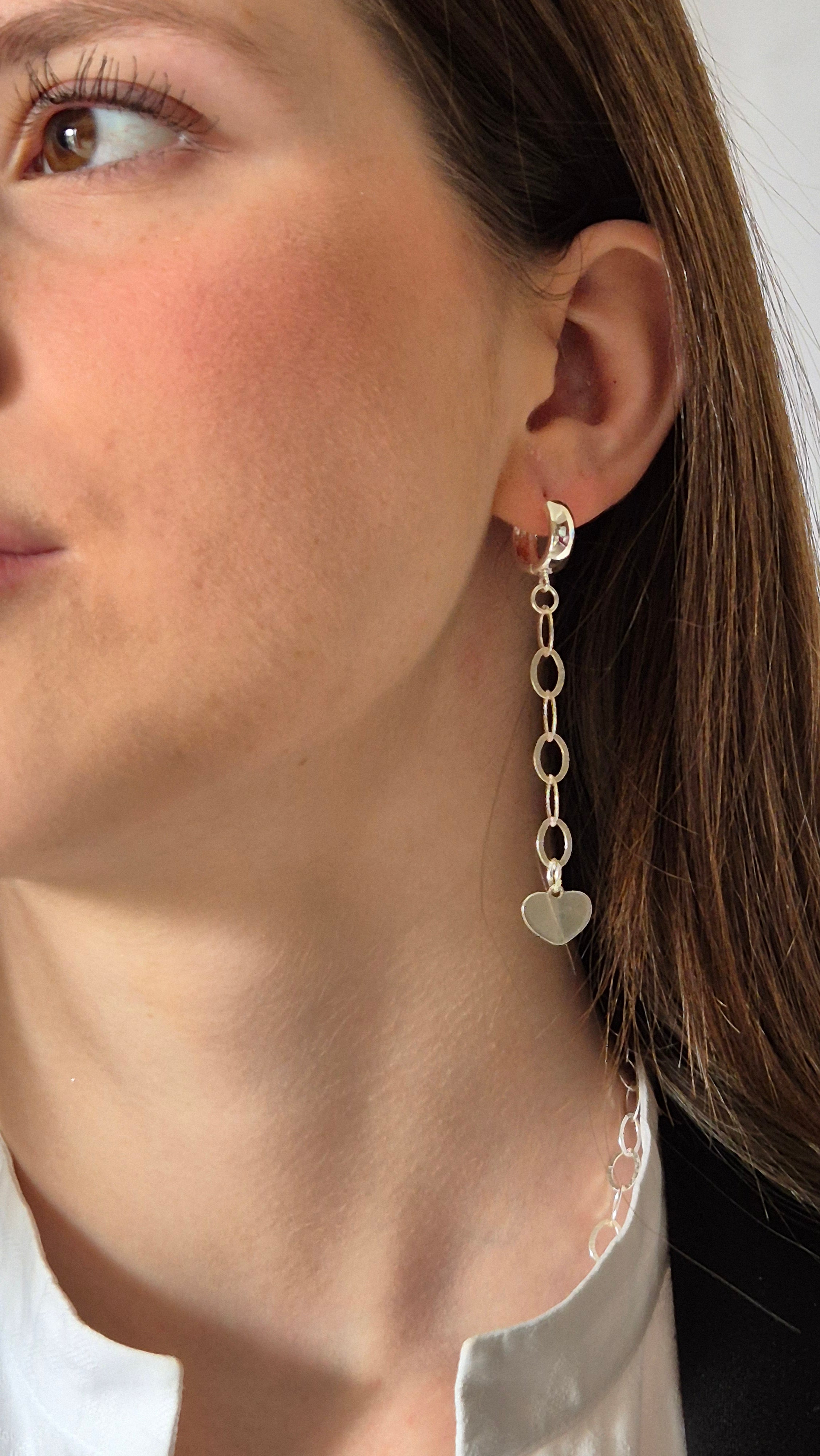 Lumière Heart Earrings – Orecchini in Argento con Cuore